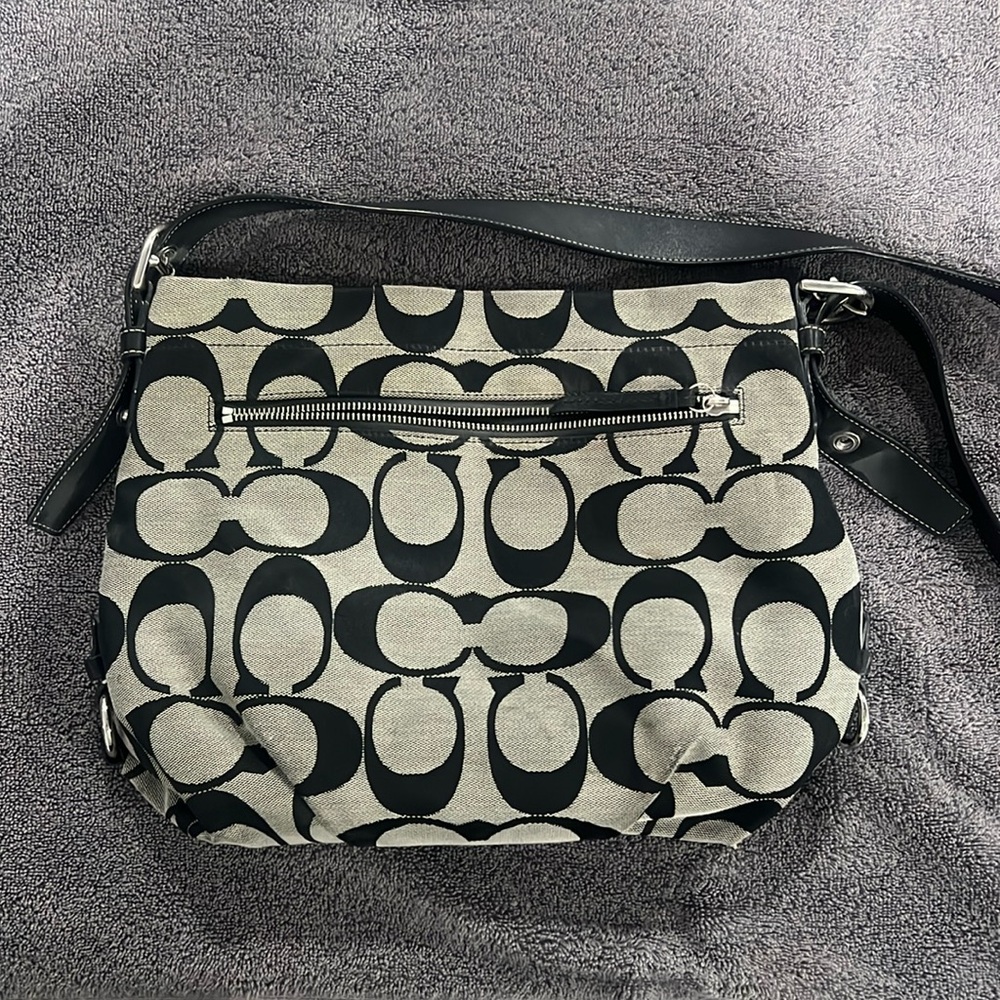 Black and Gray Coach Purse